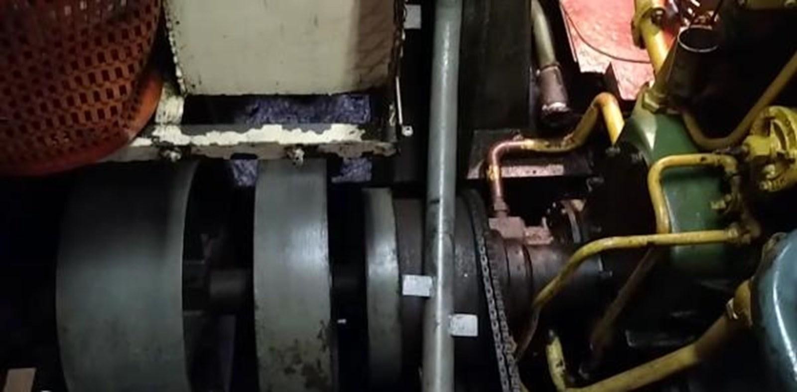 close-up of machinery in a factory aboard 1963 TRAWLER DE HASS NORTH SEA, WANDERBIRD  Yacht for Sale