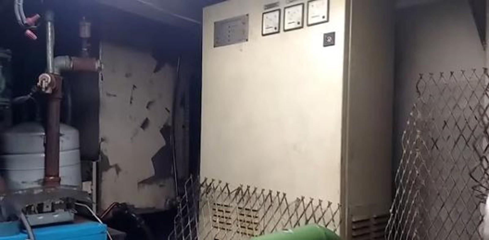 a room with a computer and a large screen aboard 1963 TRAWLER DE HASS NORTH SEA, WANDERBIRD  Yacht for Sale