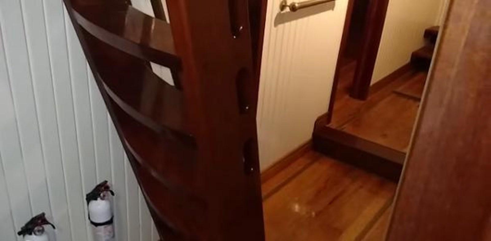 a door with a handle aboard 1963 TRAWLER DE HASS NORTH SEA, WANDERBIRD  Yacht for Sale