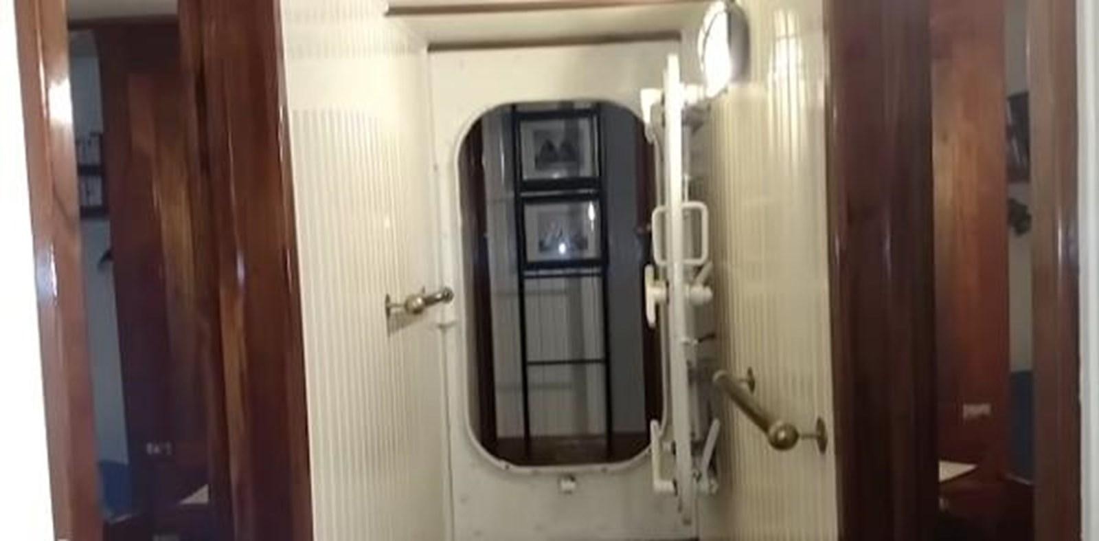 a black rectangular object with a silver face on it aboard 1963 TRAWLER DE HASS NORTH SEA, WANDERBIRD  Yacht for Sale