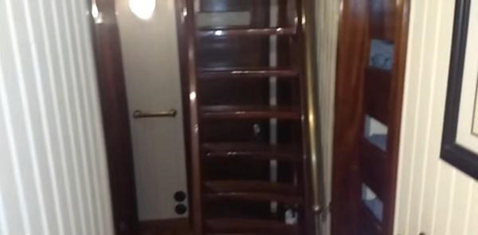 a wooden cabinet with a door aboard 1963 TRAWLER DE HASS NORTH SEA, WANDERBIRD  Yacht for Sale