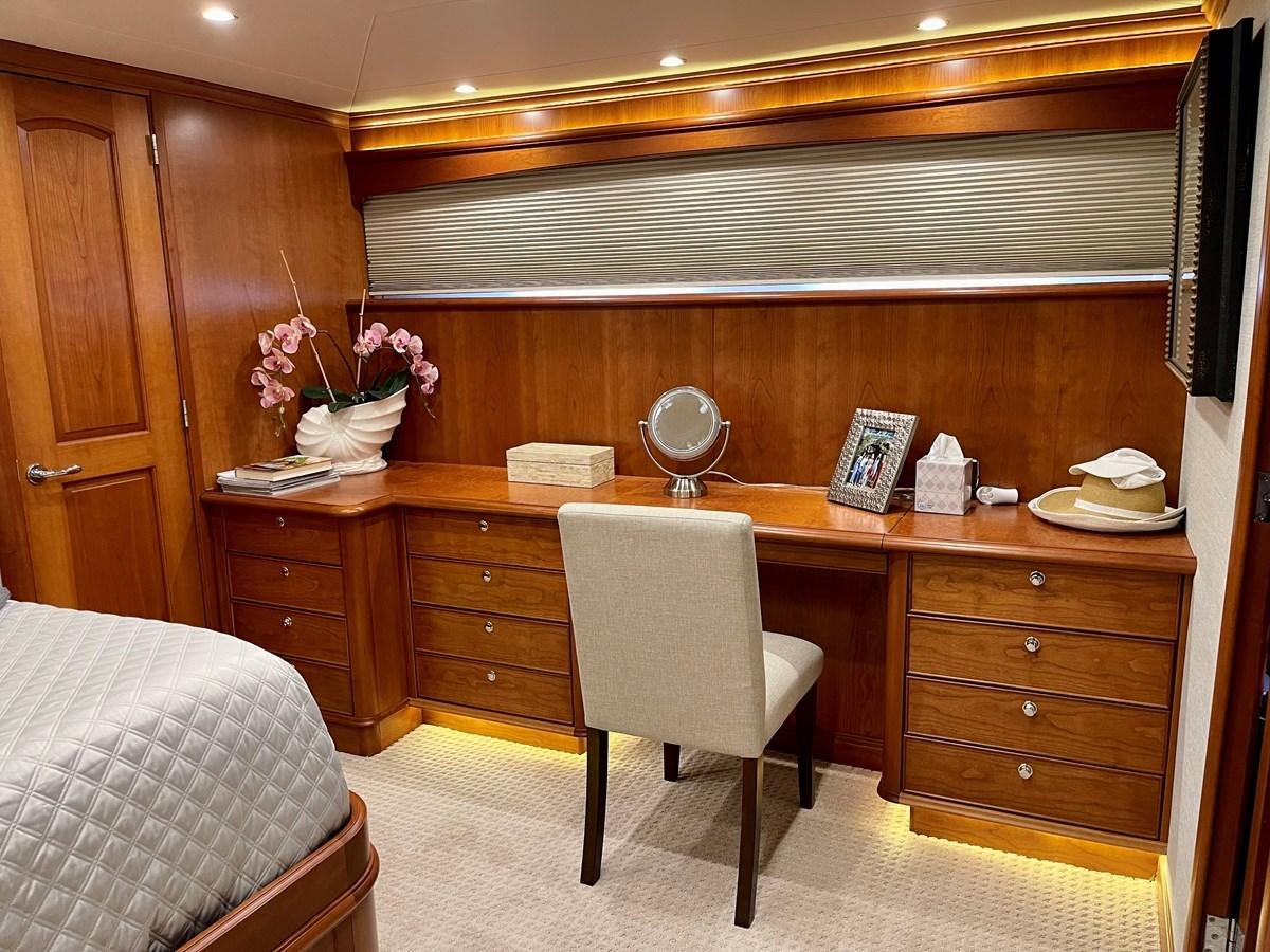 a desk in a room aboard HARBOR LADY Yacht for Sale