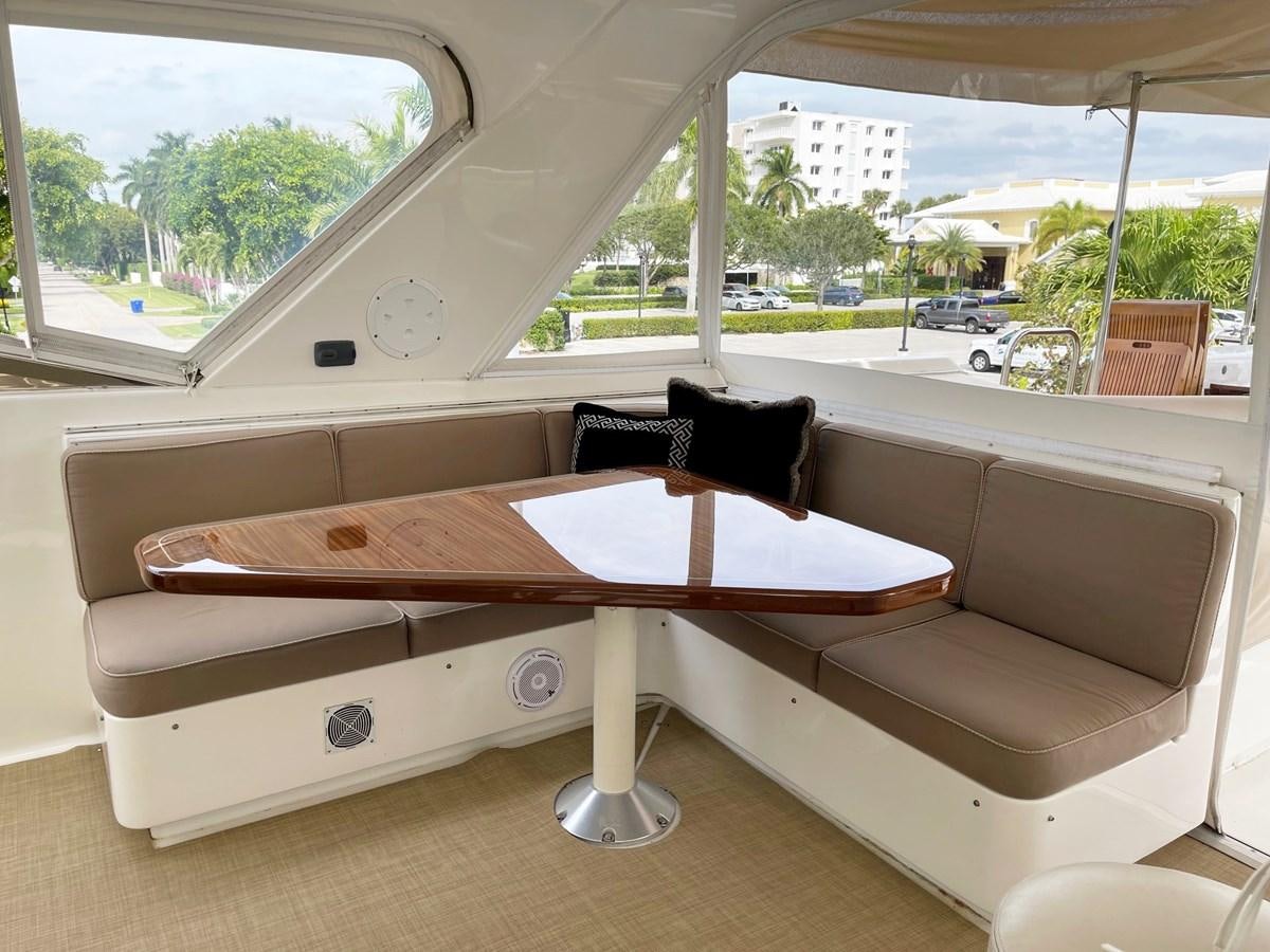 a table on a boat aboard HARBOR LADY Yacht for Sale
