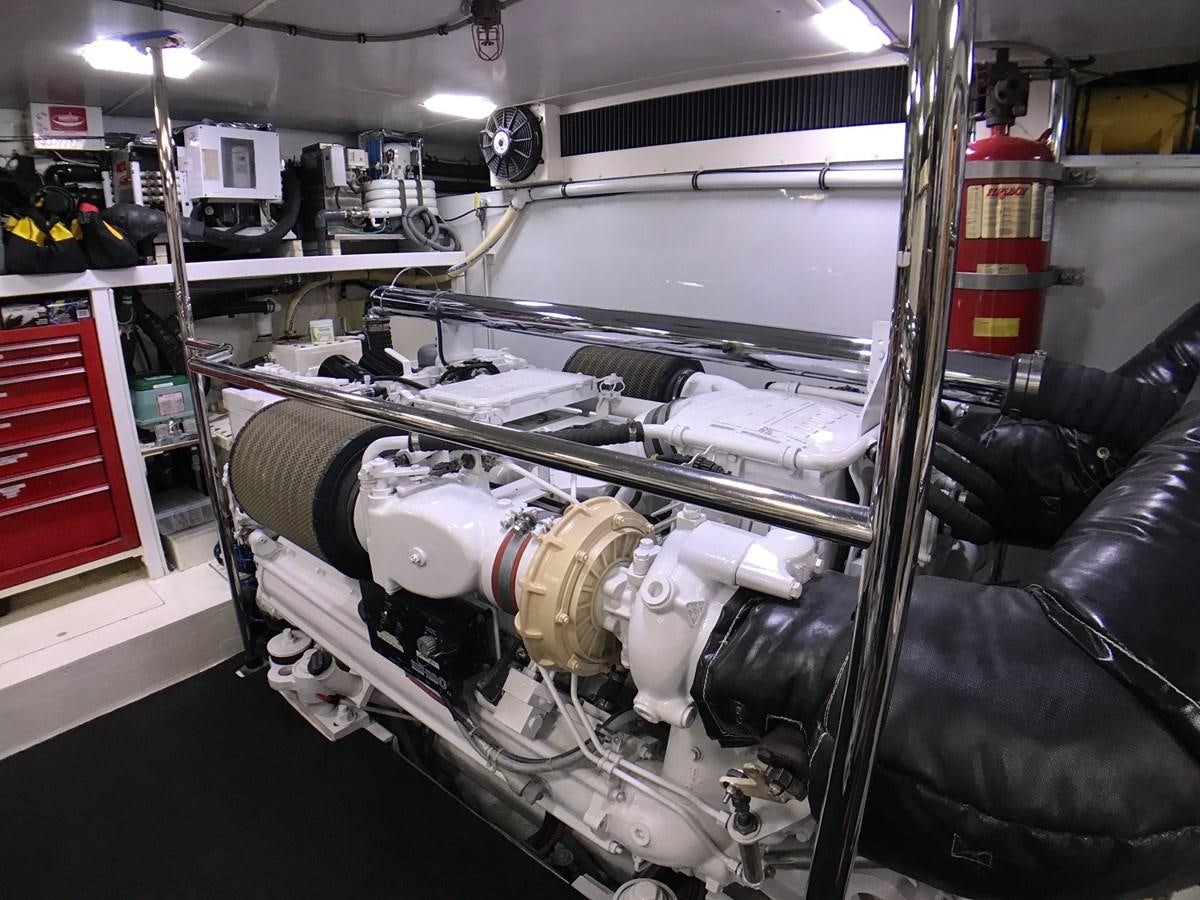 a machine with a large metal cylinder aboard HARBOR LADY Yacht for Sale