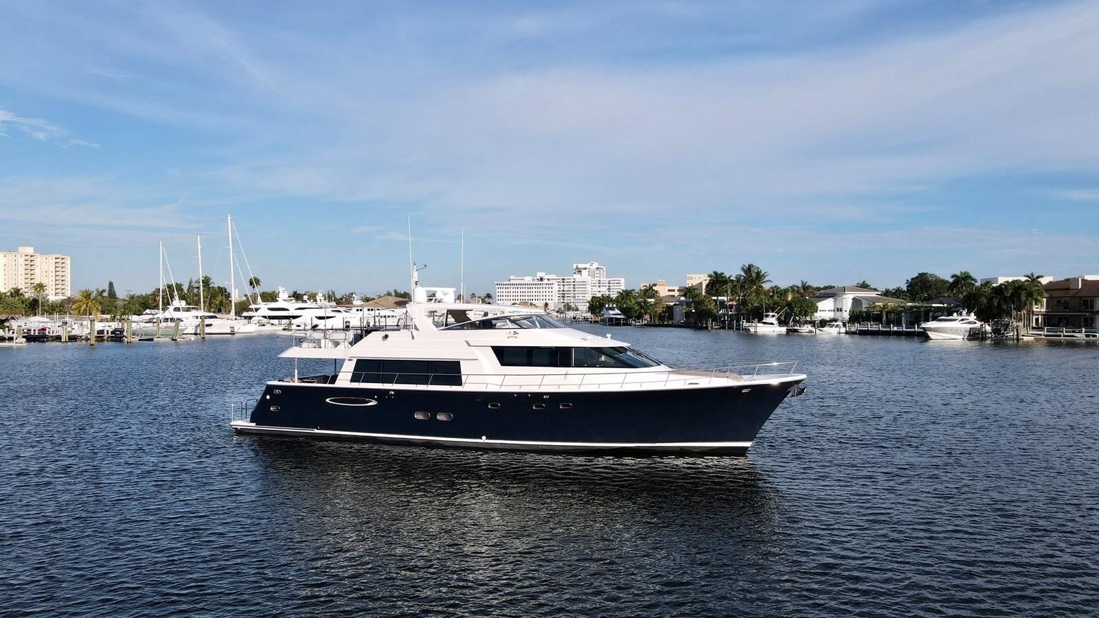 a boat in the water aboard HARBOR LADY Yacht for Sale