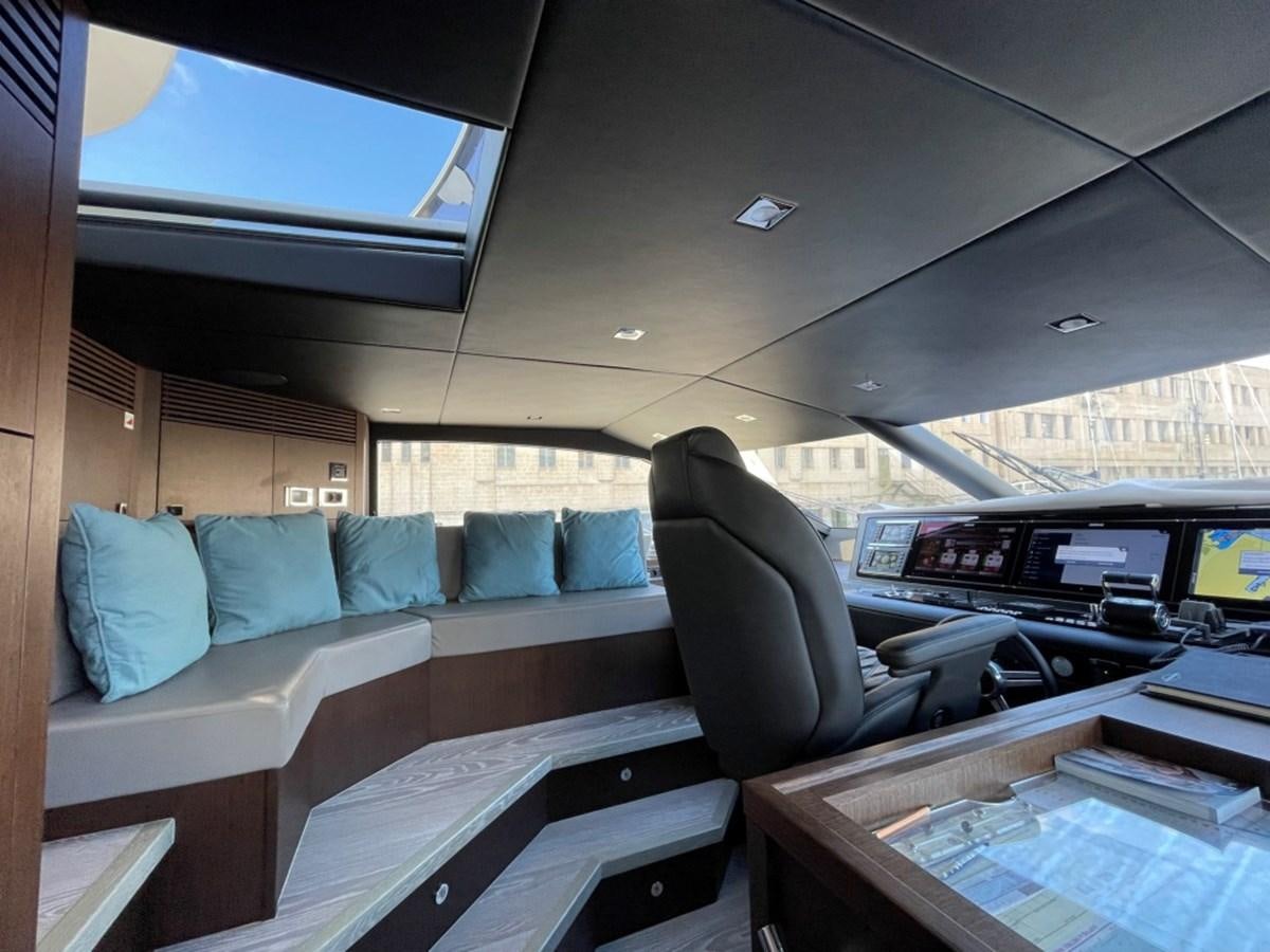 inside of a car aboard SUNSEEKER 95 Yacht for Sale