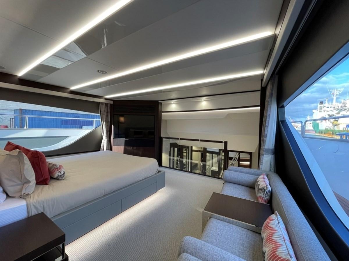 inside of a car aboard SUNSEEKER 95 Yacht for Sale