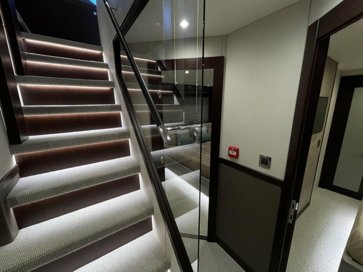 a set of stairs in a building aboard SUNSEEKER 95 Yacht for Sale