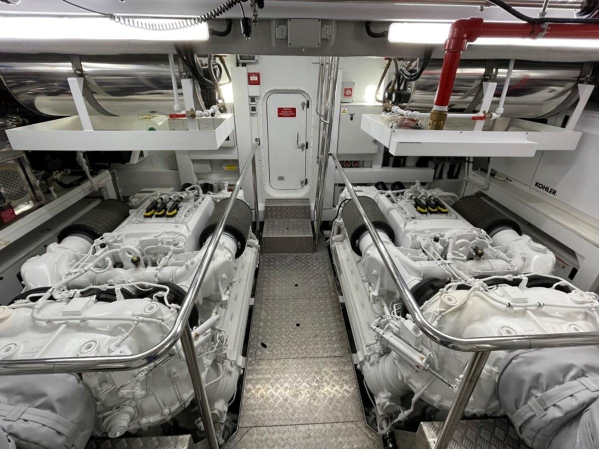 a room with a lot of equipment aboard SUNSEEKER 95 Yacht for Sale