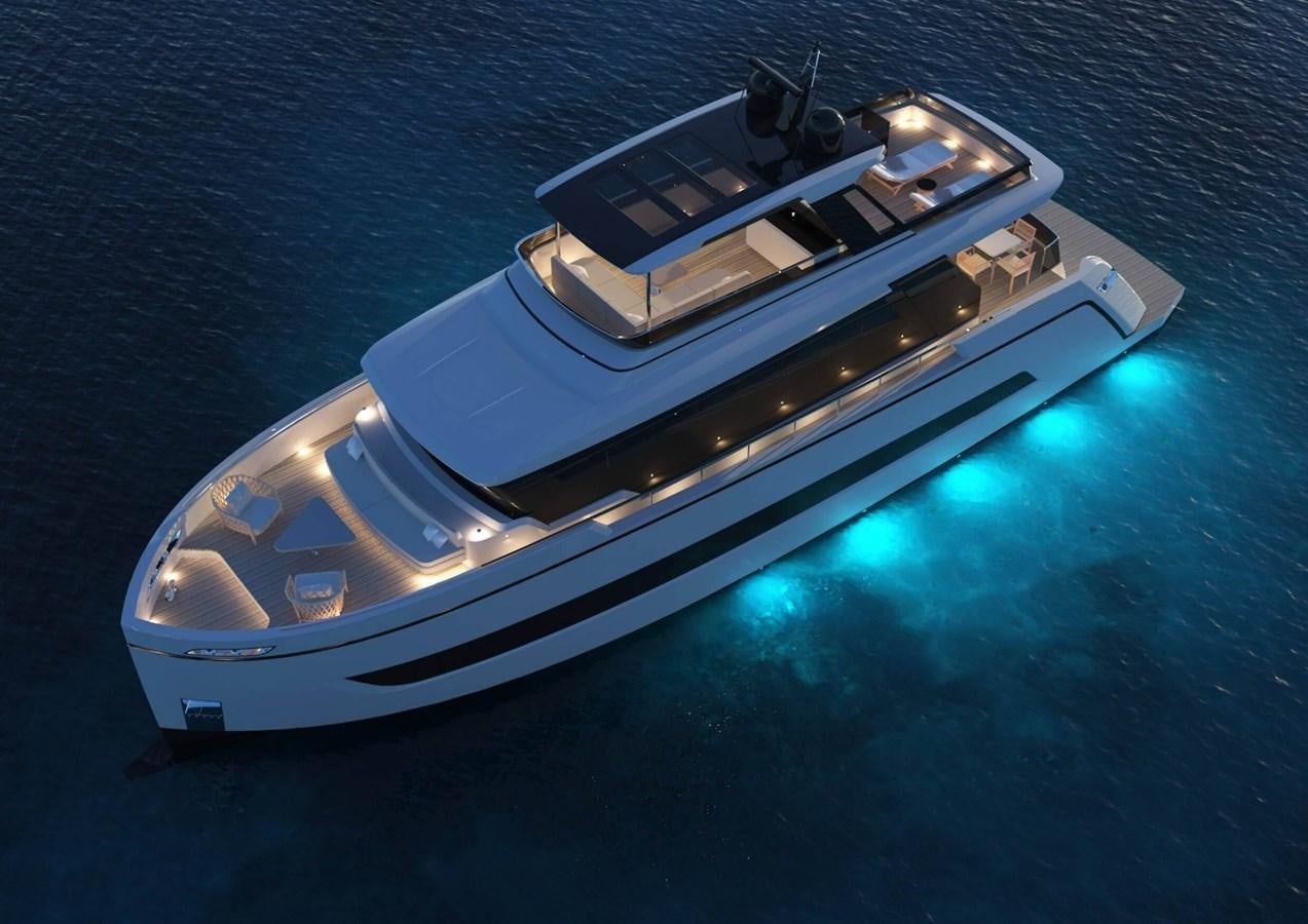 a model of a space ship aboard 2022 MENGI YAY  Yacht for Sale