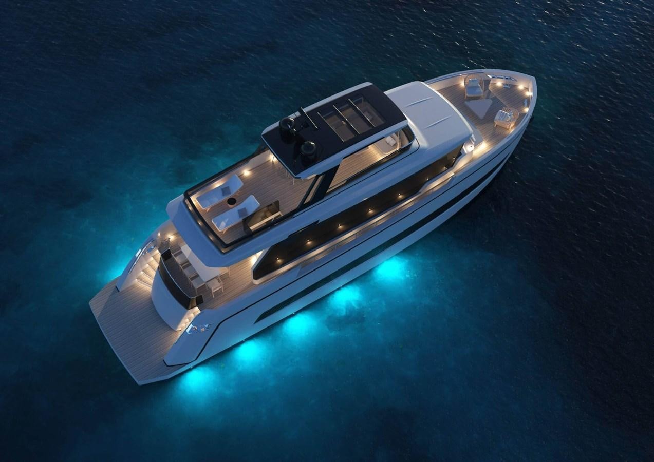 a space ship in the water aboard 2022 MENGI YAY  Yacht for Sale