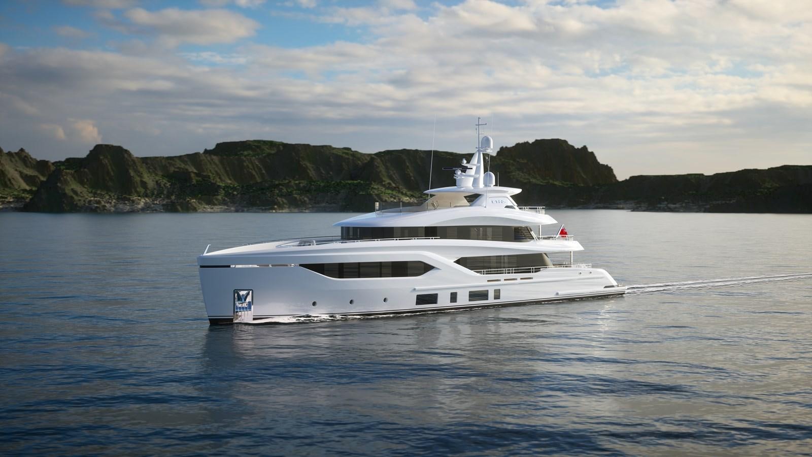 a boat in the water aboard CONRAD C144S HULL #4 Yacht for Sale