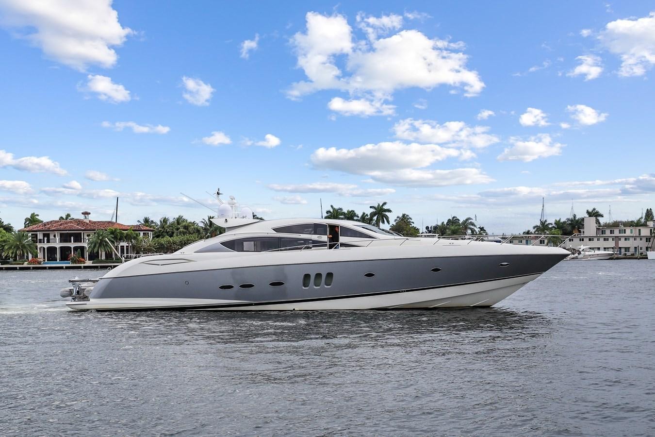 a white yacht in the water aboard HER WAY Yacht for Sale