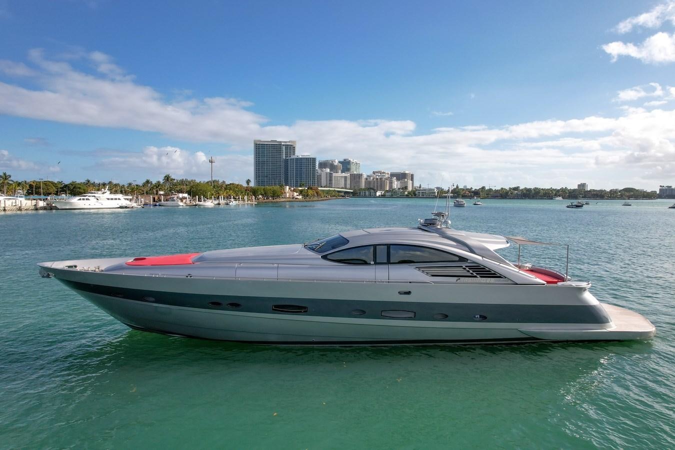 a boat on the water aboard PERSHING 88/07 Yacht for Sale