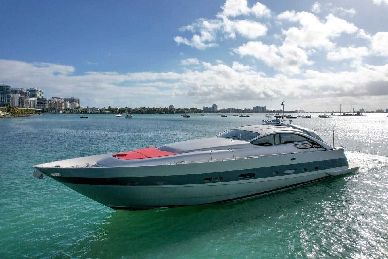 a boat on the water aboard PERSHING 88/07 Yacht for Sale