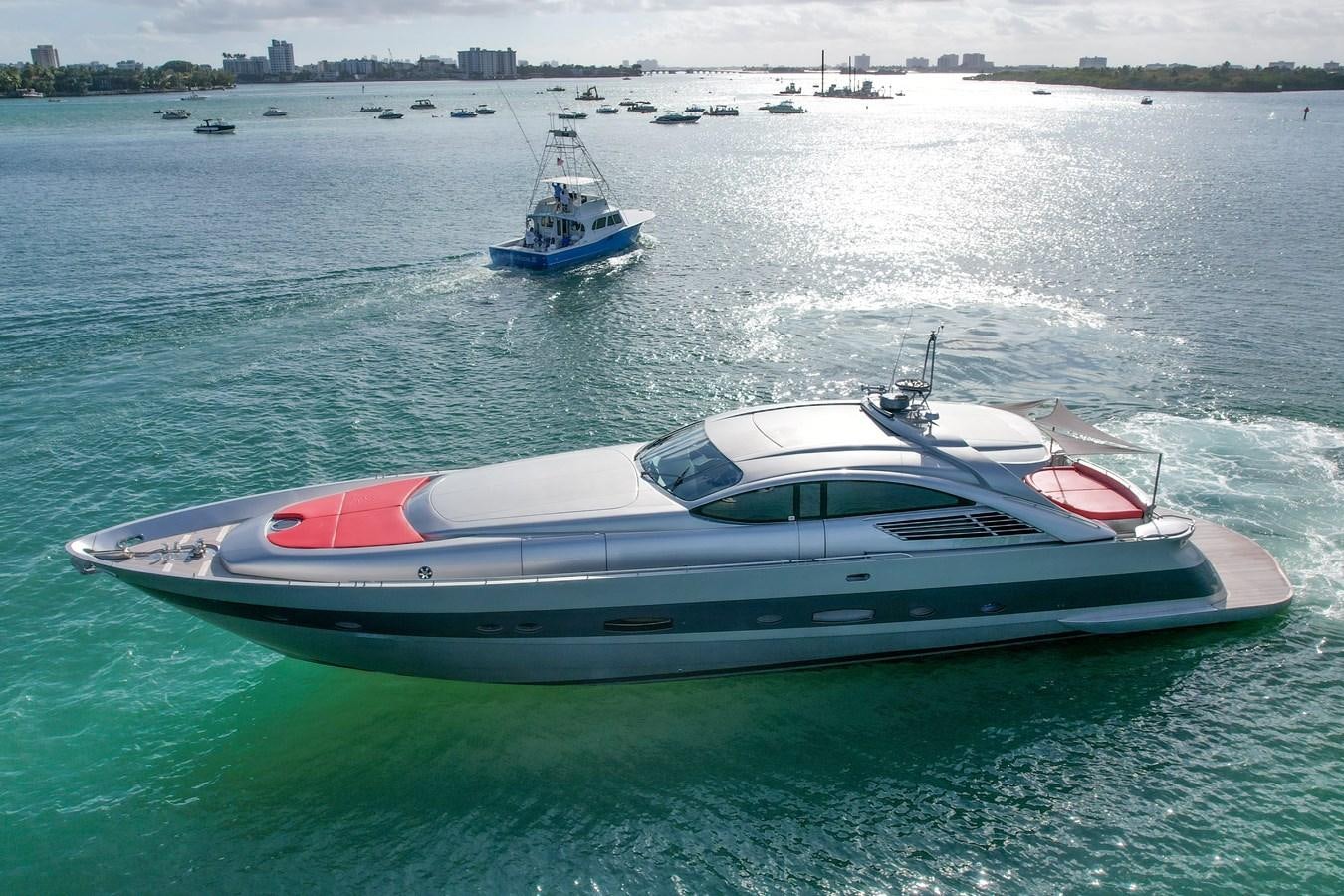 a boat on the water aboard PERSHING 88/07 Yacht for Sale