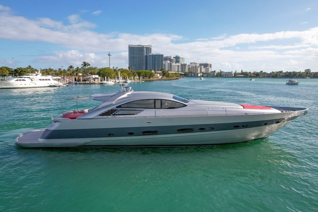 a boat in the water aboard PERSHING 88/07 Yacht for Sale