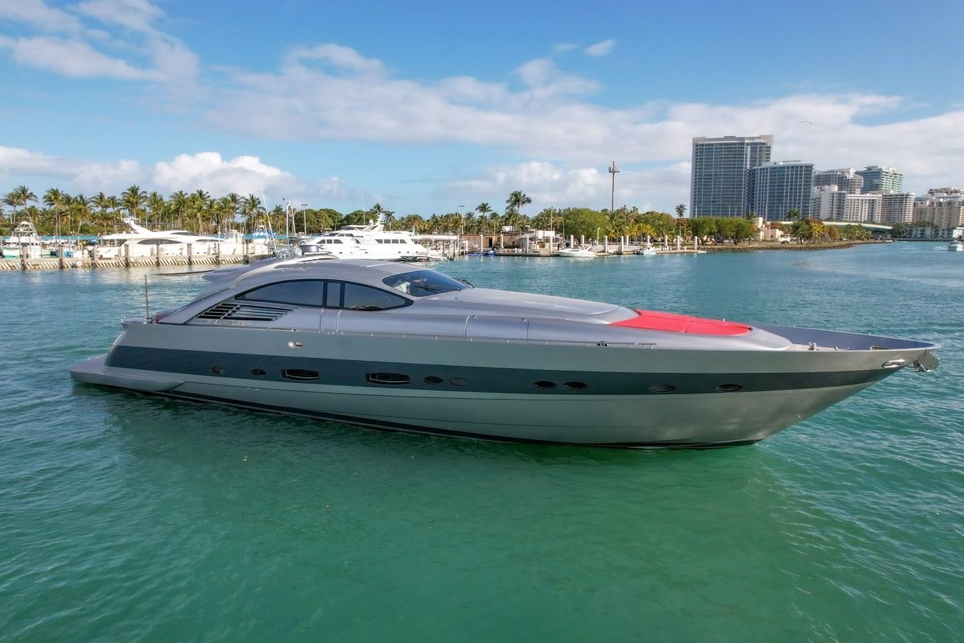 a boat in the water aboard PERSHING 88/07 Yacht for Sale