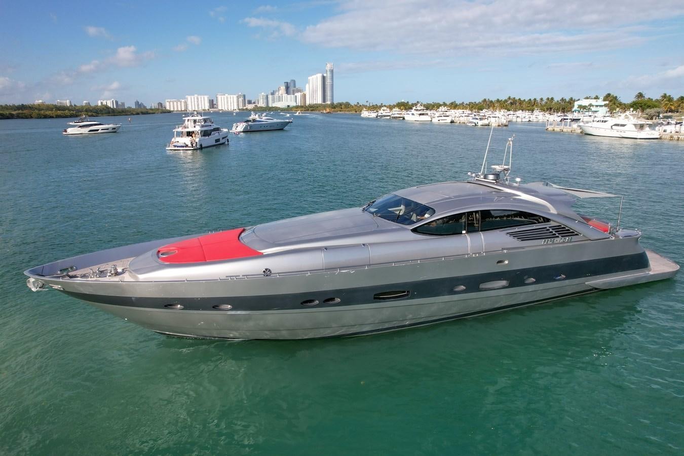 a boat in the water aboard PERSHING 88/07 Yacht for Sale