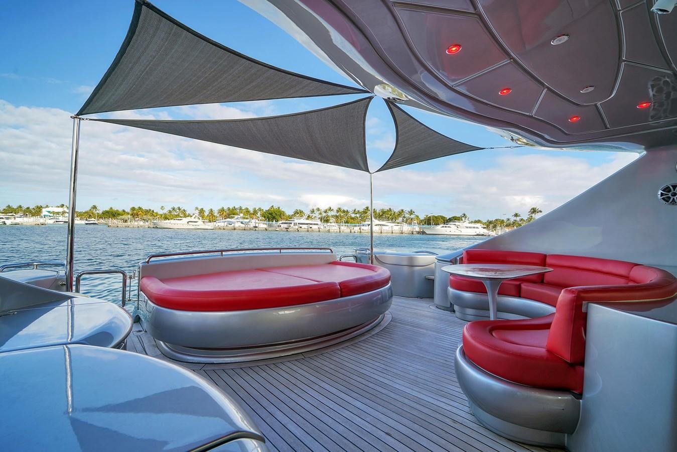 a row of boats on a boat aboard PERSHING 88/07 Yacht for Sale