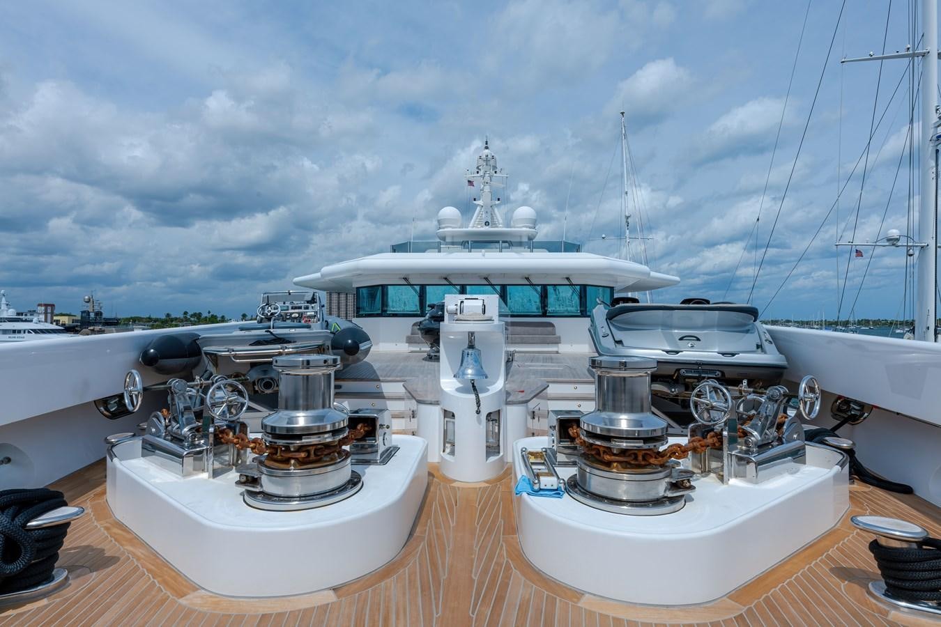 a space ship on a deck aboard KOGO Yacht for Sale