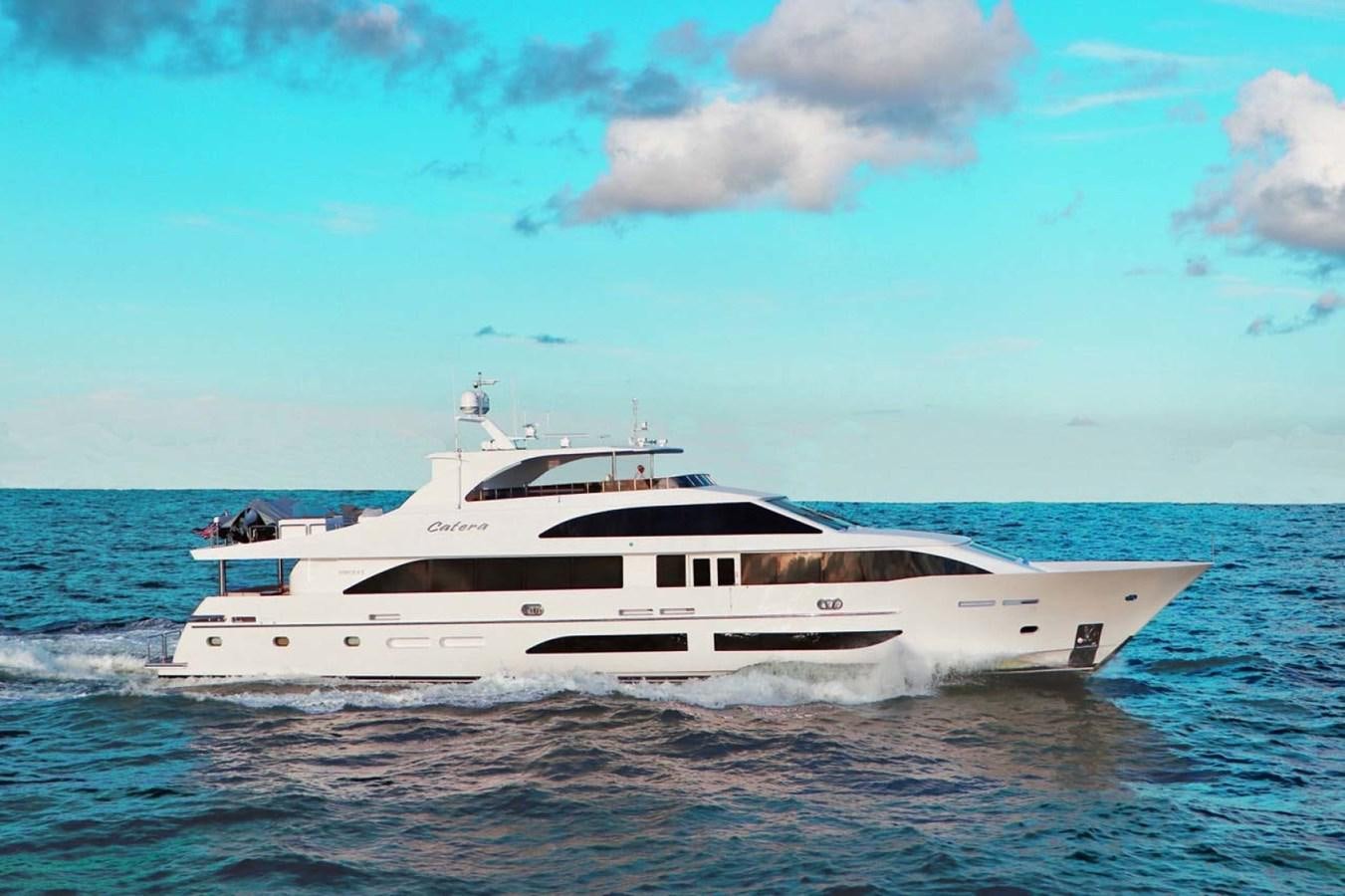 a white yacht on the water aboard G120 SIGNATURE SERIES Yacht for Sale