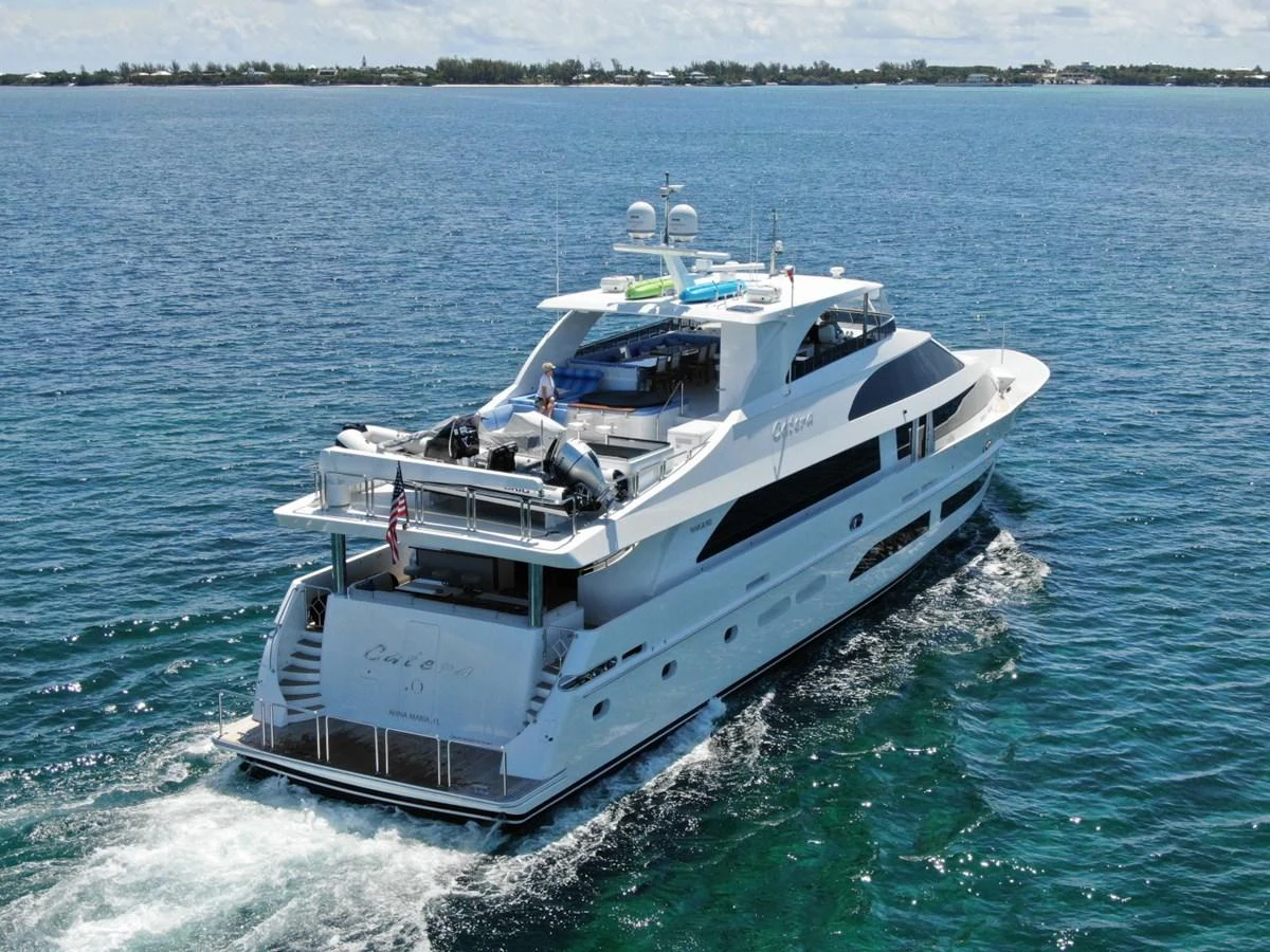 a boat on the water aboard G120 SIGNATURE SERIES Yacht for Sale