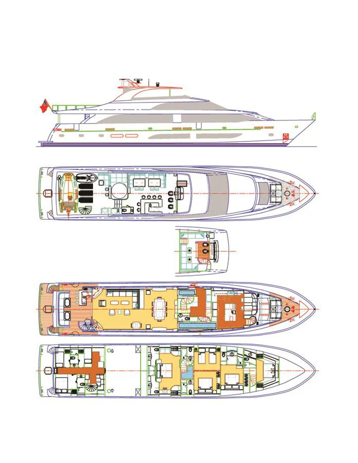 diagram aboard G120 SIGNATURE SERIES Yacht for Sale