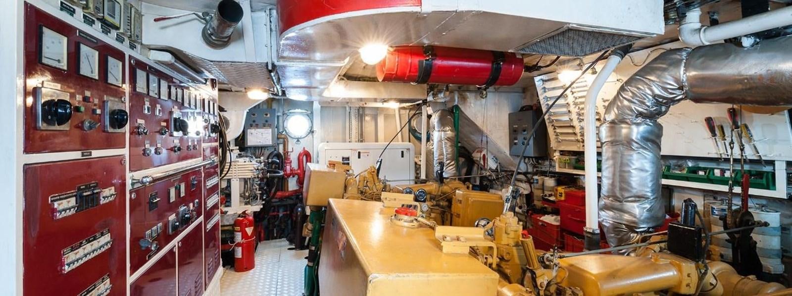 a room with machinery and equipment aboard LADYAR B Yacht for Sale