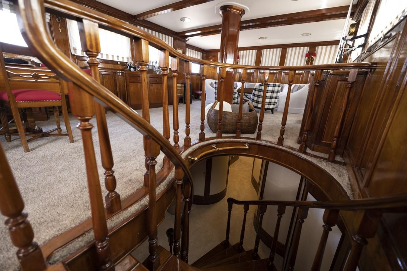 a wooden structure with wooden beams aboard FRANCESCO PETRARCA Yacht for Sale