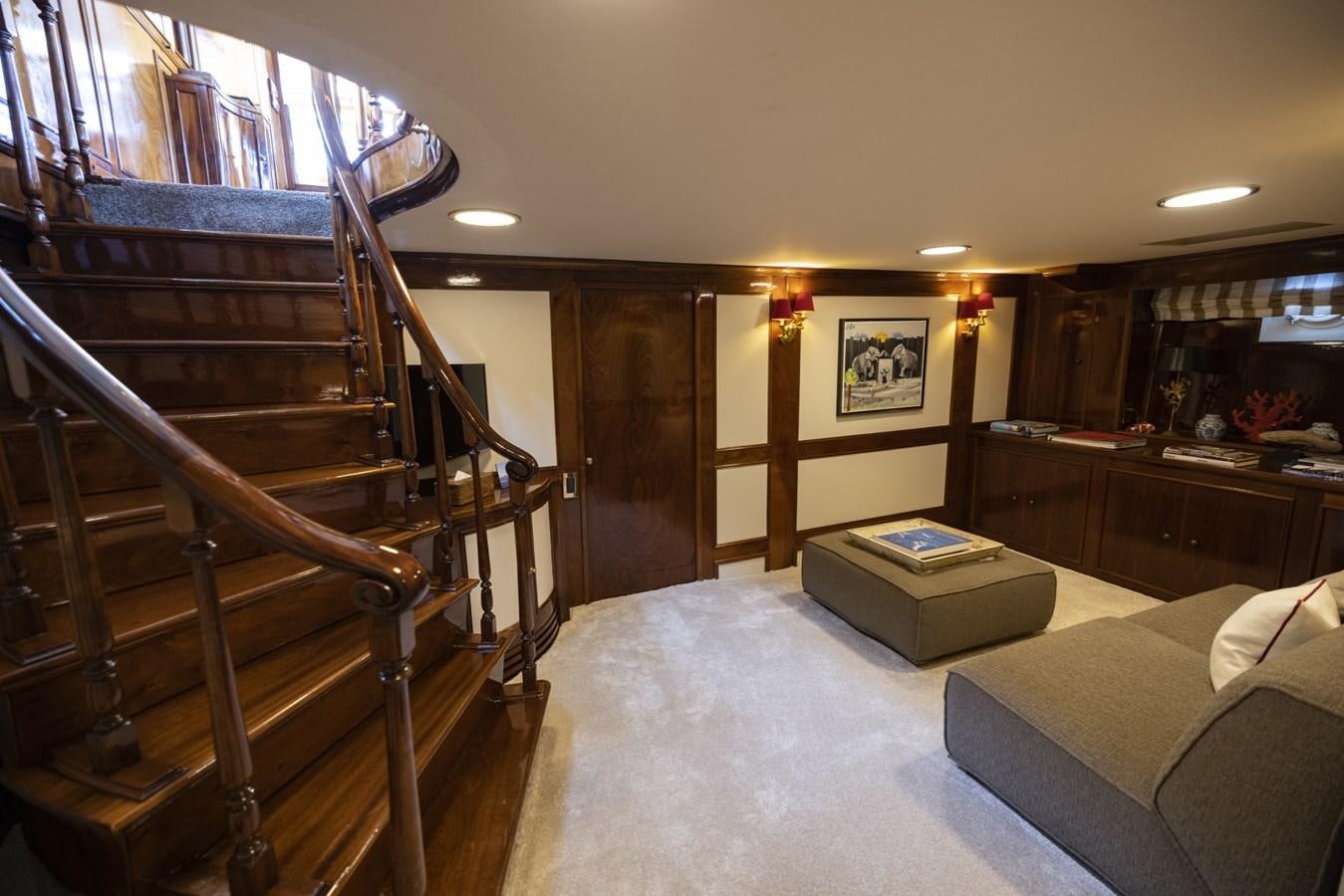 a room with a bed and a couch aboard FRANCESCO PETRARCA Yacht for Sale