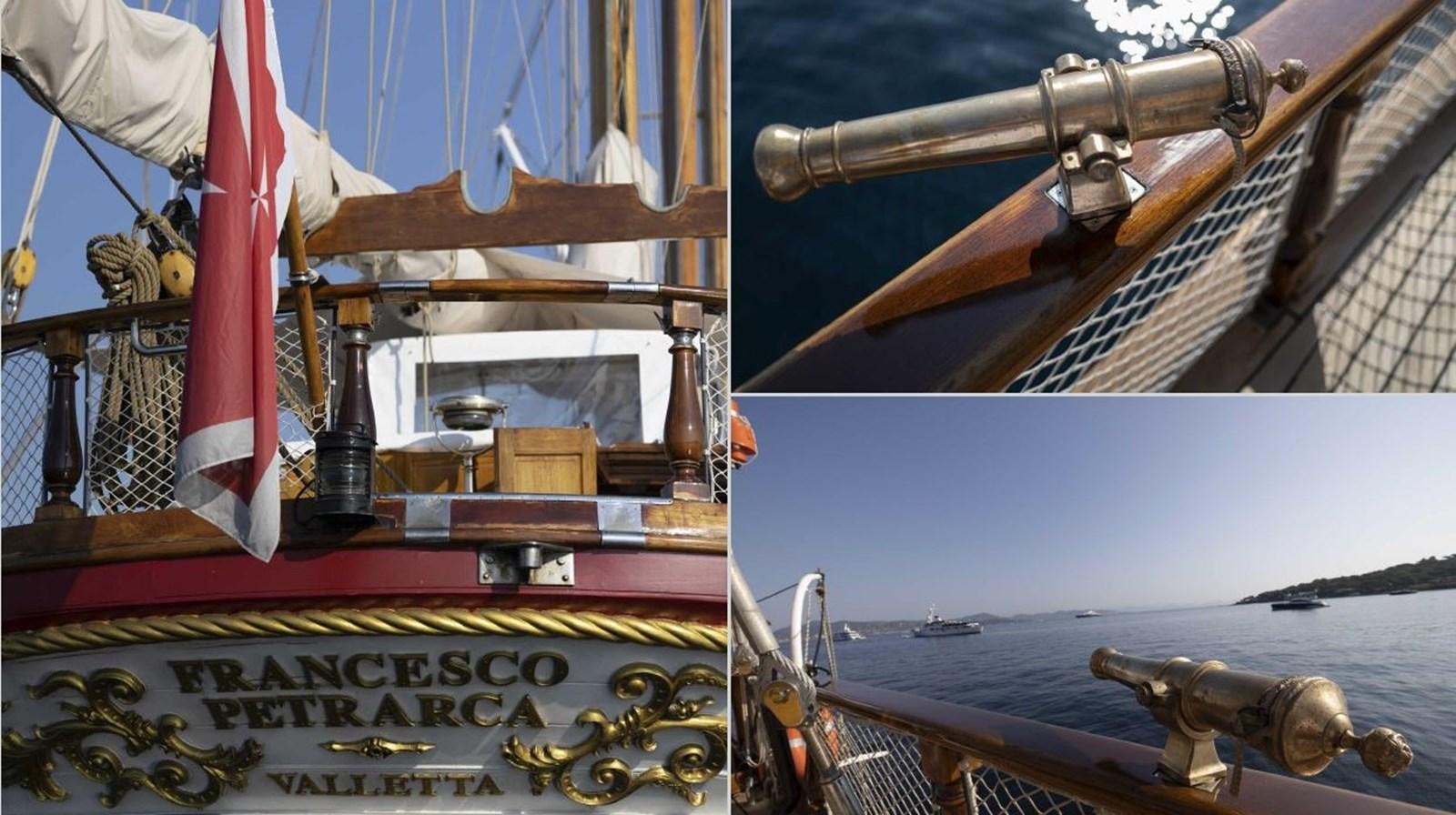 the front of a boat aboard FRANCESCO PETRARCA Yacht for Sale