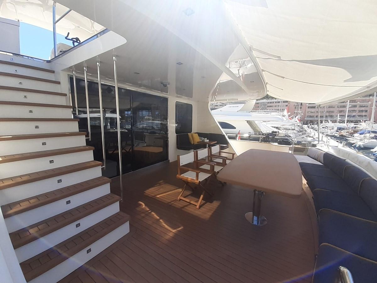 a wooden staircase in a room aboard C. BOAT 27 SC Yacht for Sale