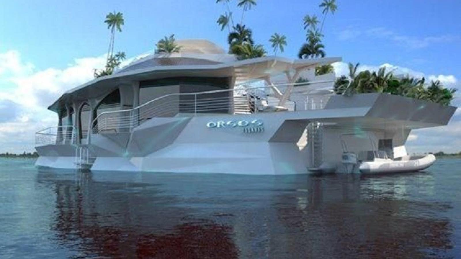 a building on a hill aboard 2020 ORION ORSOS ISLAND Yacht for Sale