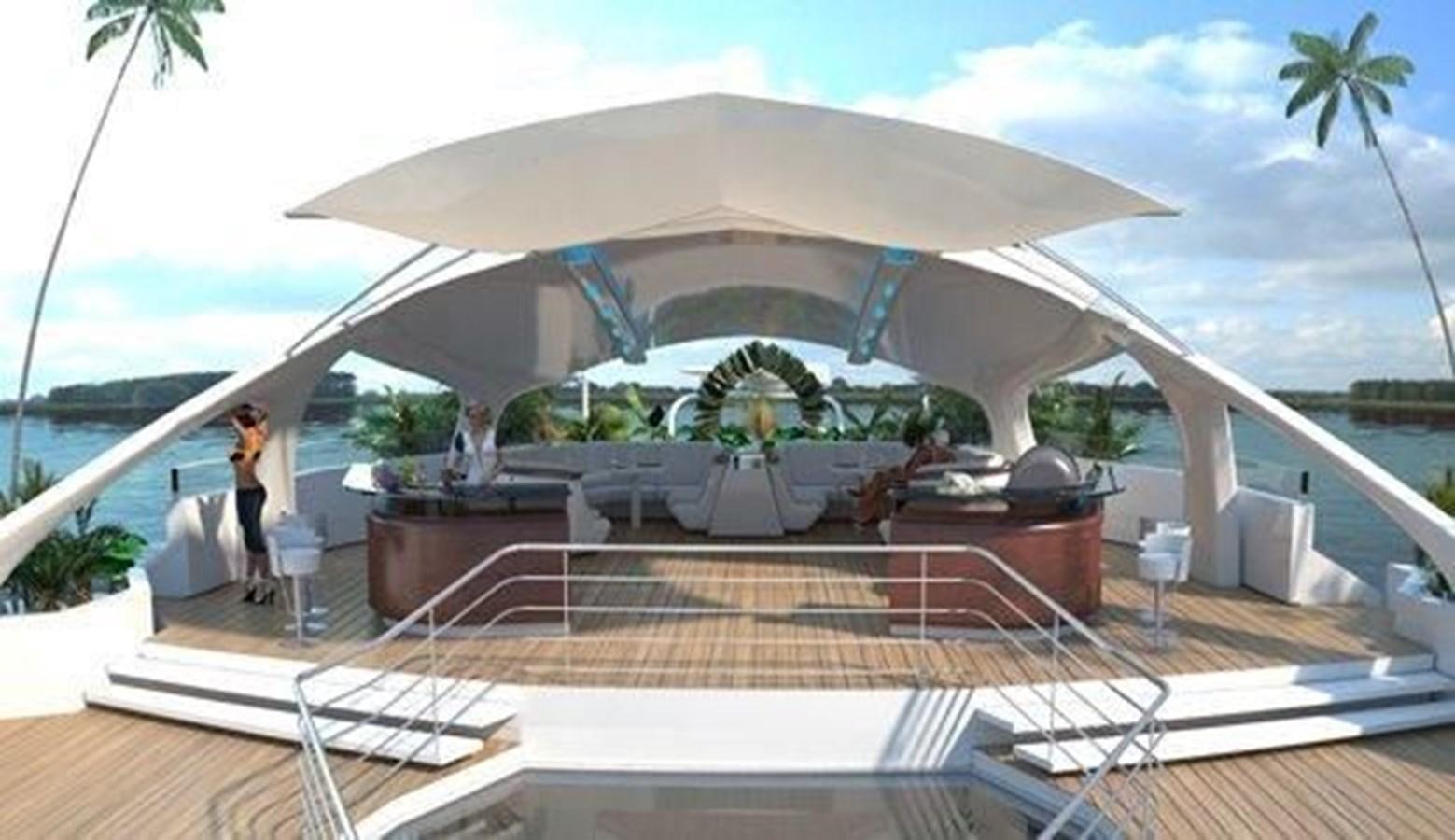 a person standing on a deck aboard 2020 ORION ORSOS ISLAND Yacht for Sale