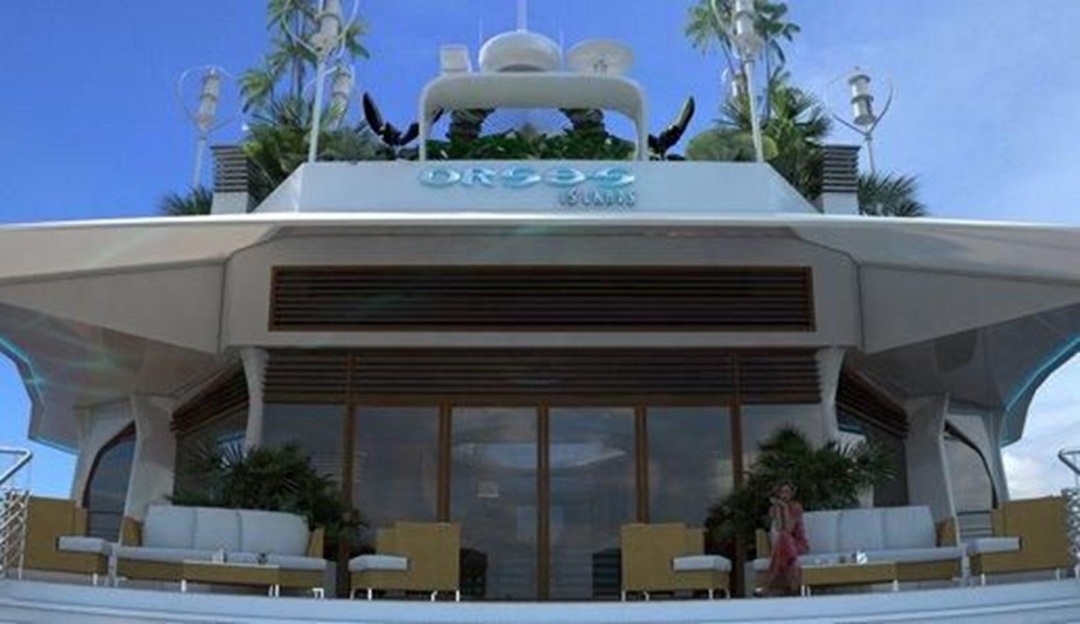 a building with a fountain aboard 2020 ORION ORSOS ISLAND Yacht for Sale