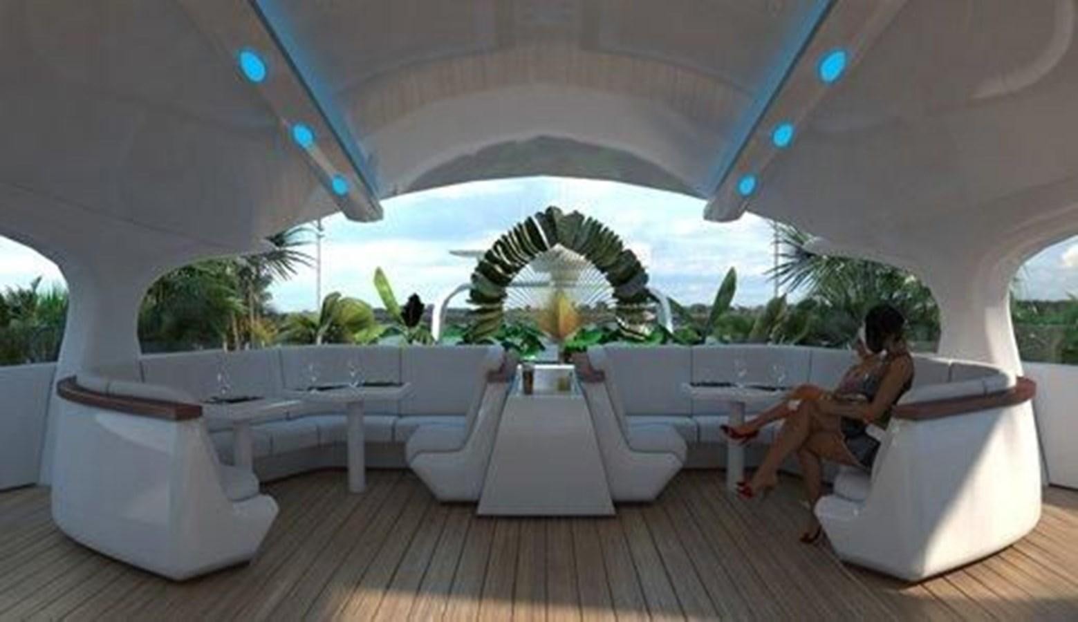 a person sitting on a couch aboard 2020 ORION ORSOS ISLAND Yacht for Sale