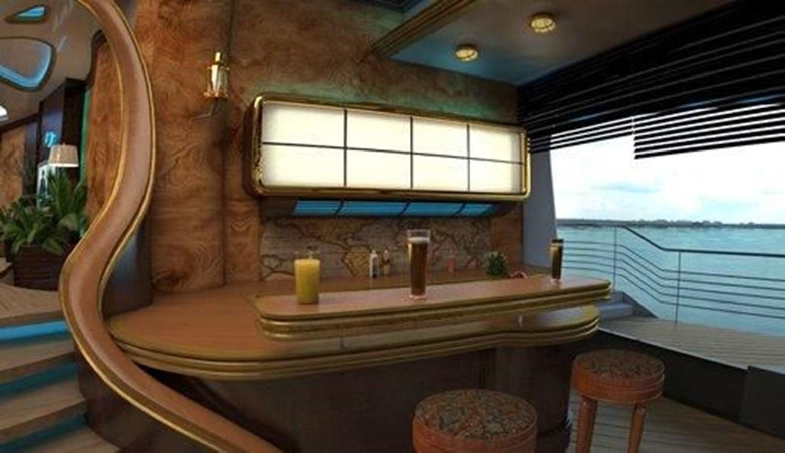 a bathroom with a large window aboard 2020 ORION ORSOS ISLAND Yacht for Sale