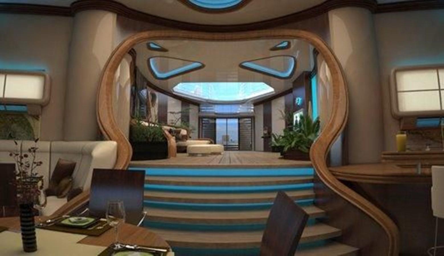 a room with a large mirror aboard 2020 ORION ORSOS ISLAND Yacht for Sale