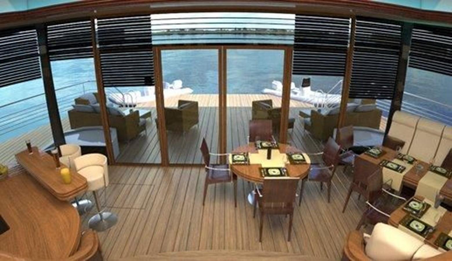 a room with a bed and a table and chairs aboard 2020 ORION ORSOS ISLAND Yacht for Sale