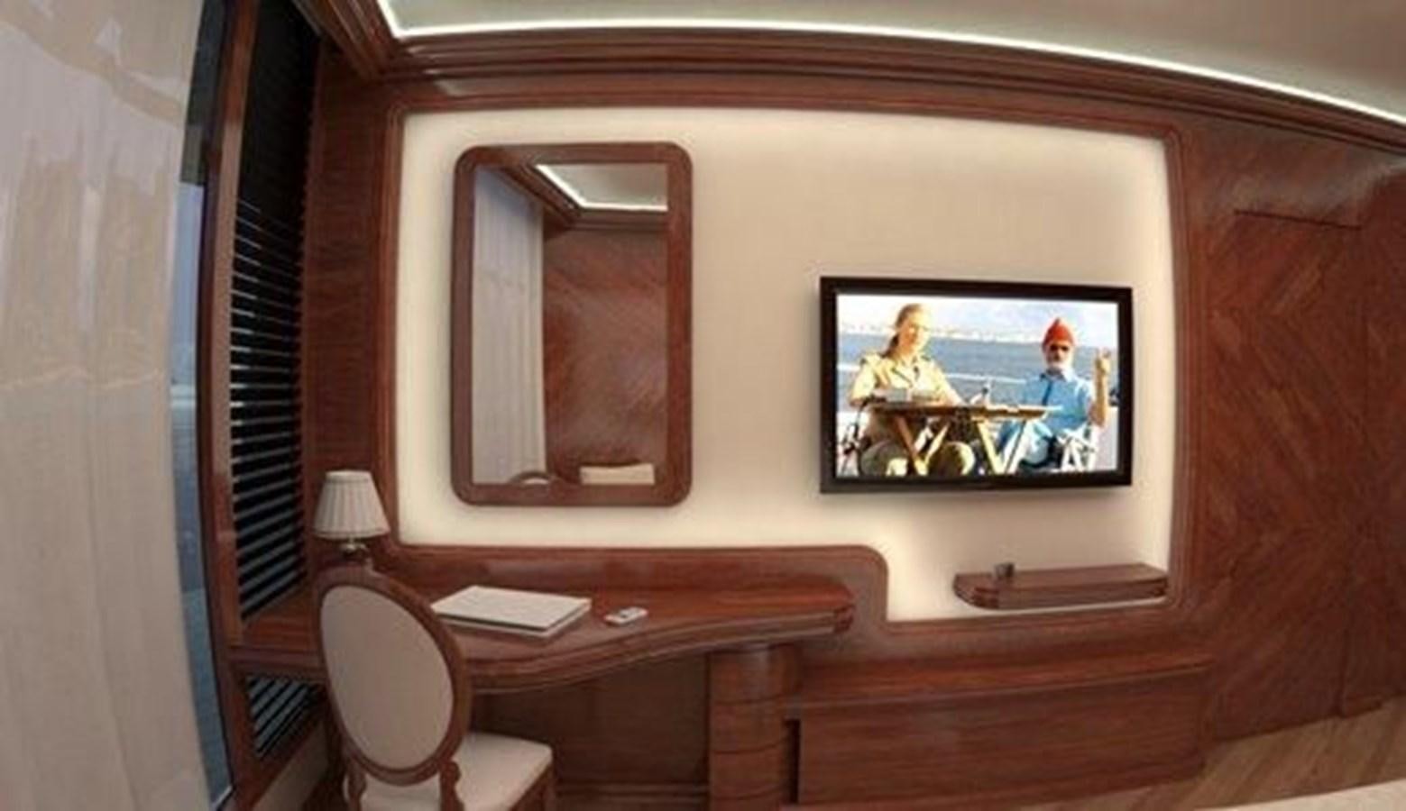 a tv on a wall aboard 2020 ORION ORSOS ISLAND Yacht for Sale
