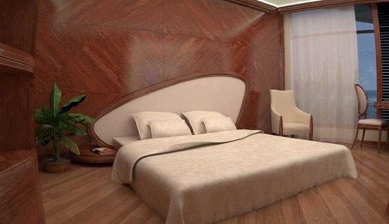 a bed with white sheets and pillows aboard 2020 ORION ORSOS ISLAND Yacht for Sale