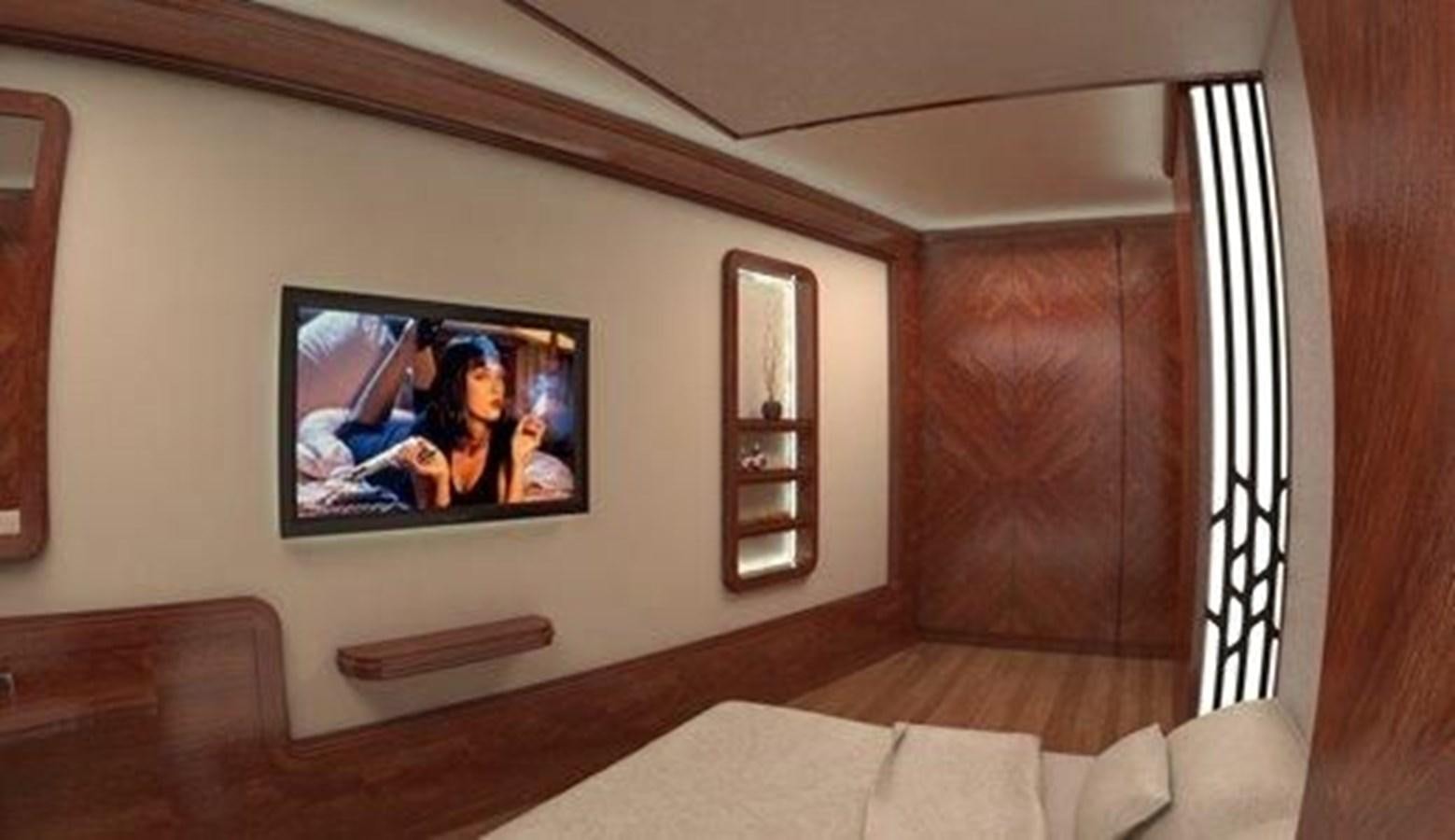 a tv on a wall aboard 2020 ORION ORSOS ISLAND Yacht for Sale