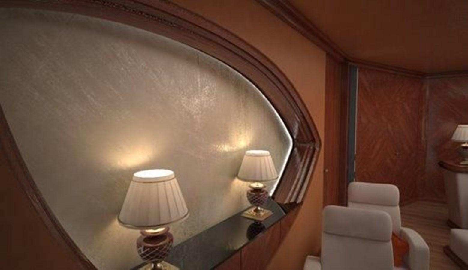 a room with a lamp and a couch aboard 2020 ORION ORSOS ISLAND Yacht for Sale