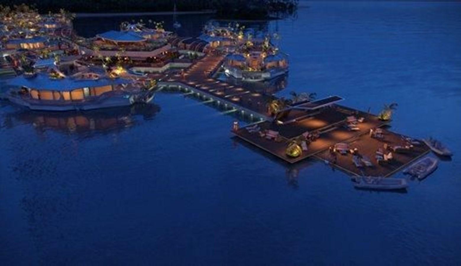 a city built on the water aboard 2020 ORION ORSOS ISLAND Yacht for Sale