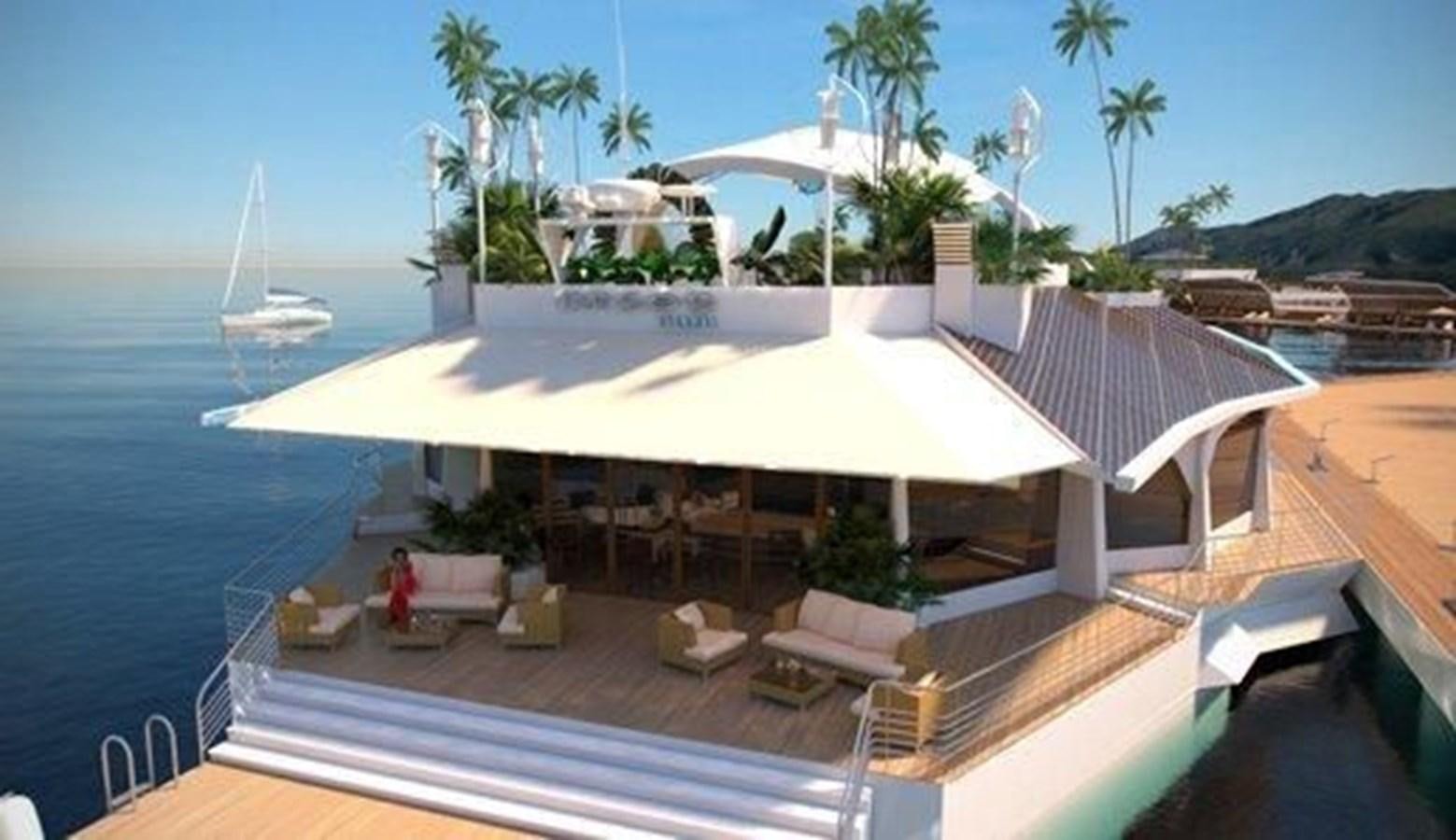 a building with a swimming pool aboard 2020 ORION ORSOS ISLAND Yacht for Sale