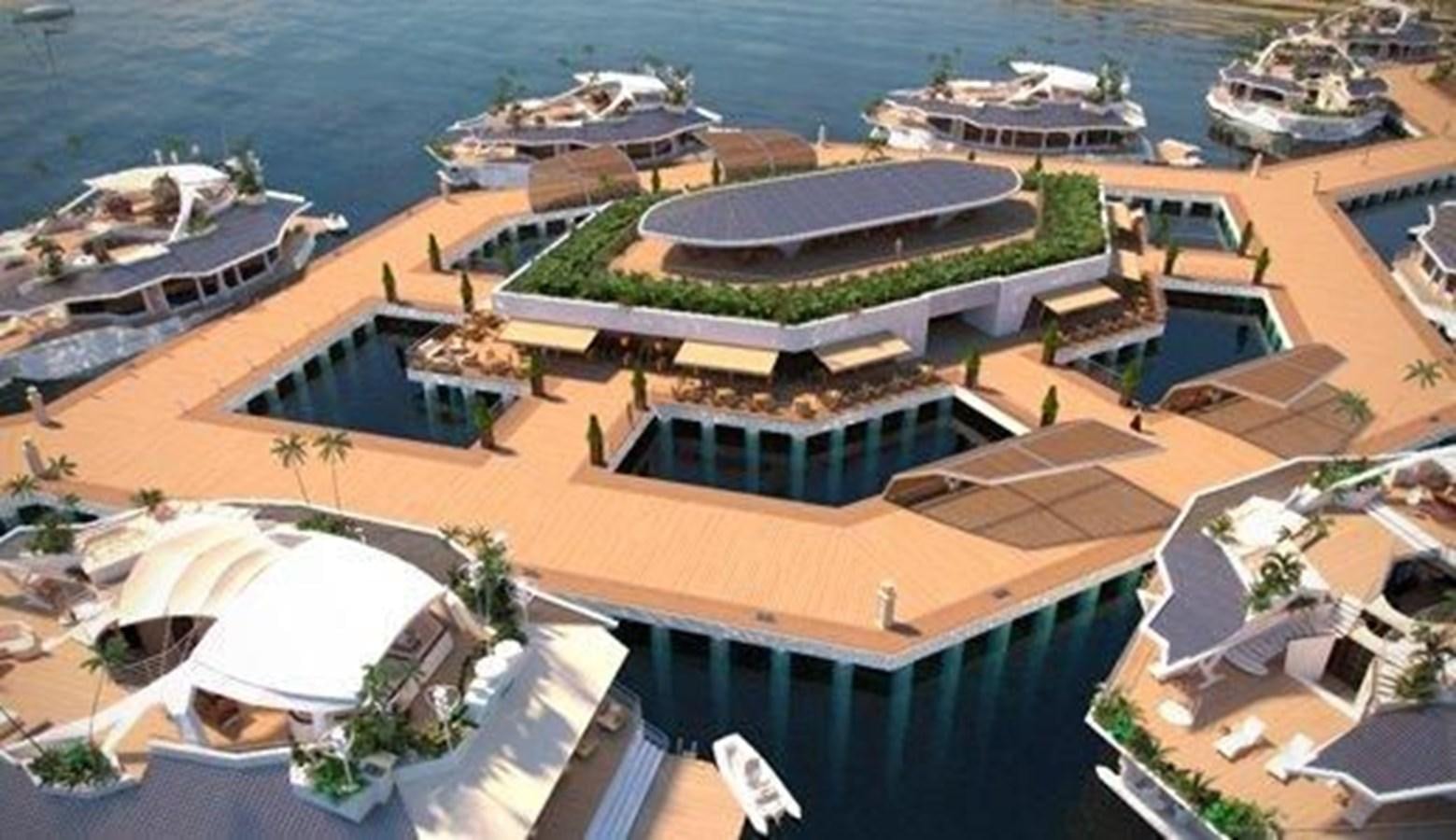 a high angle view of a resort aboard 2020 ORION ORSOS ISLAND Yacht for Sale