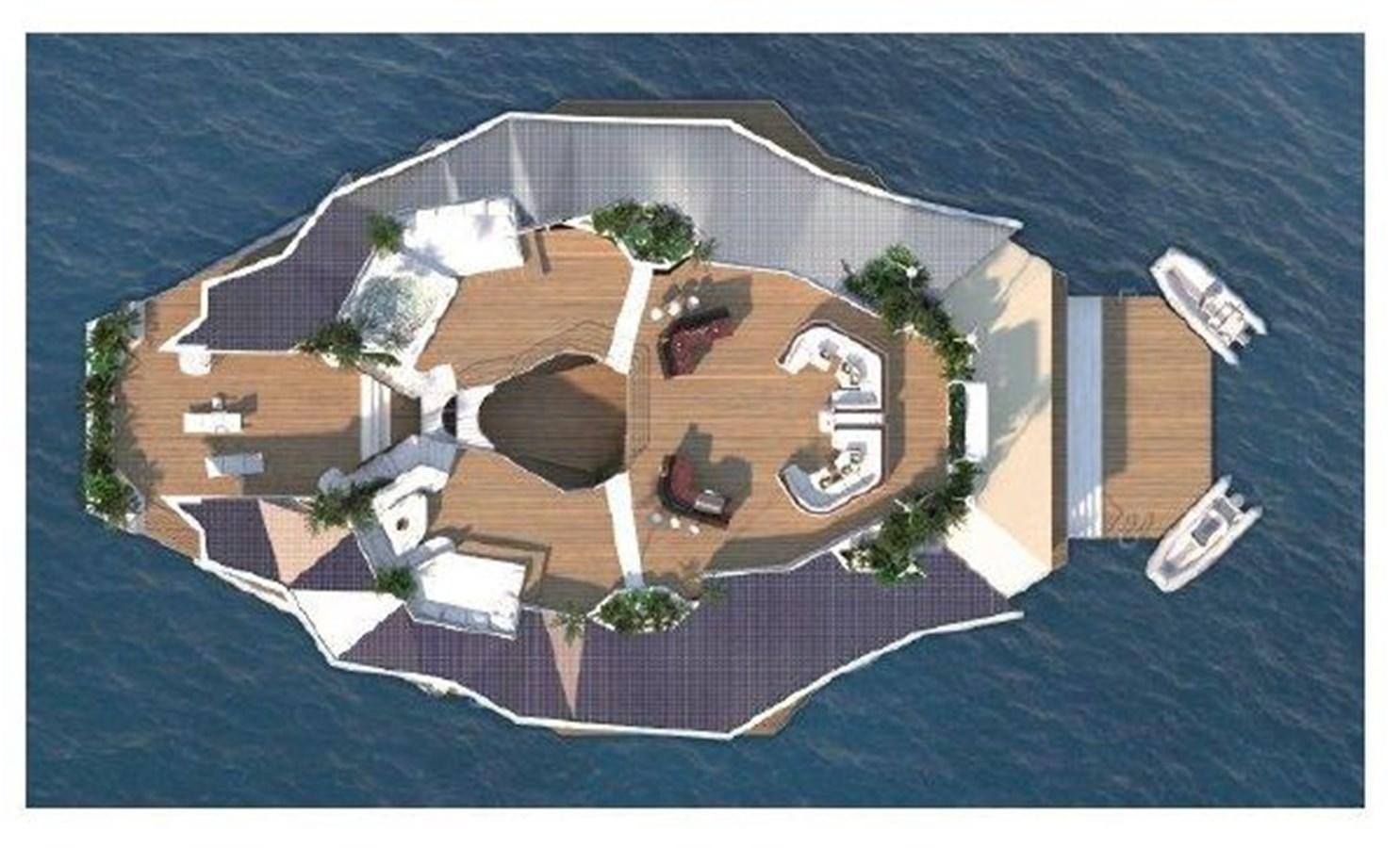 a house with a pool aboard 2020 ORION ORSOS ISLAND Yacht for Sale