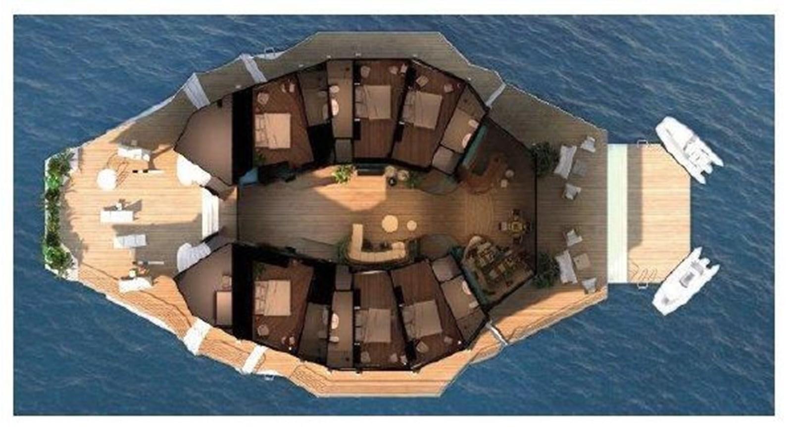 a house with a pool aboard 2020 ORION ORSOS ISLAND Yacht for Sale