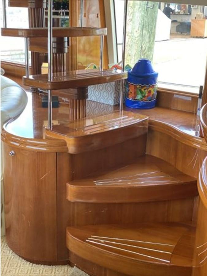 a wooden object with a blue object on top aboard 85 AZIMUT ULTIMATE Yacht for Sale